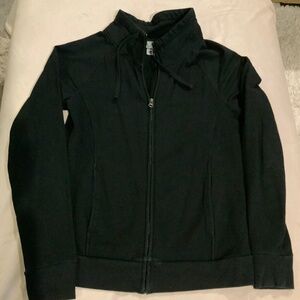Champion Black S full zip cotton/spandex jacket Active Gym Normcore Minimalist